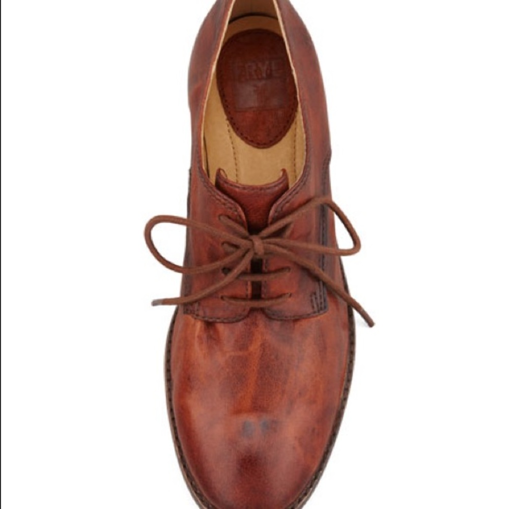 Frye Anna leather Oxford cognac